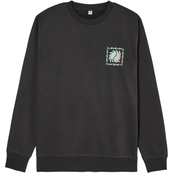 2026 Quiksilver Mens Vibes Crew Sweatshirt EQYFT05235 - Tarmac